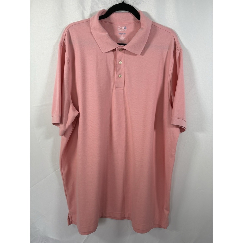Croft & Barrow polo shirt size 2XL pink golf pullover short sleeves